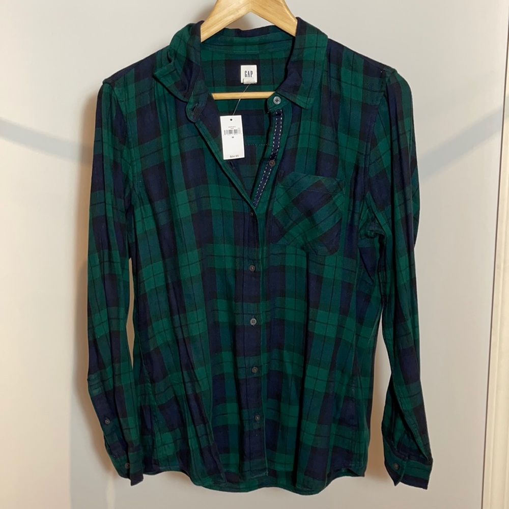 GAP Plaid Button Down Shirt NWT